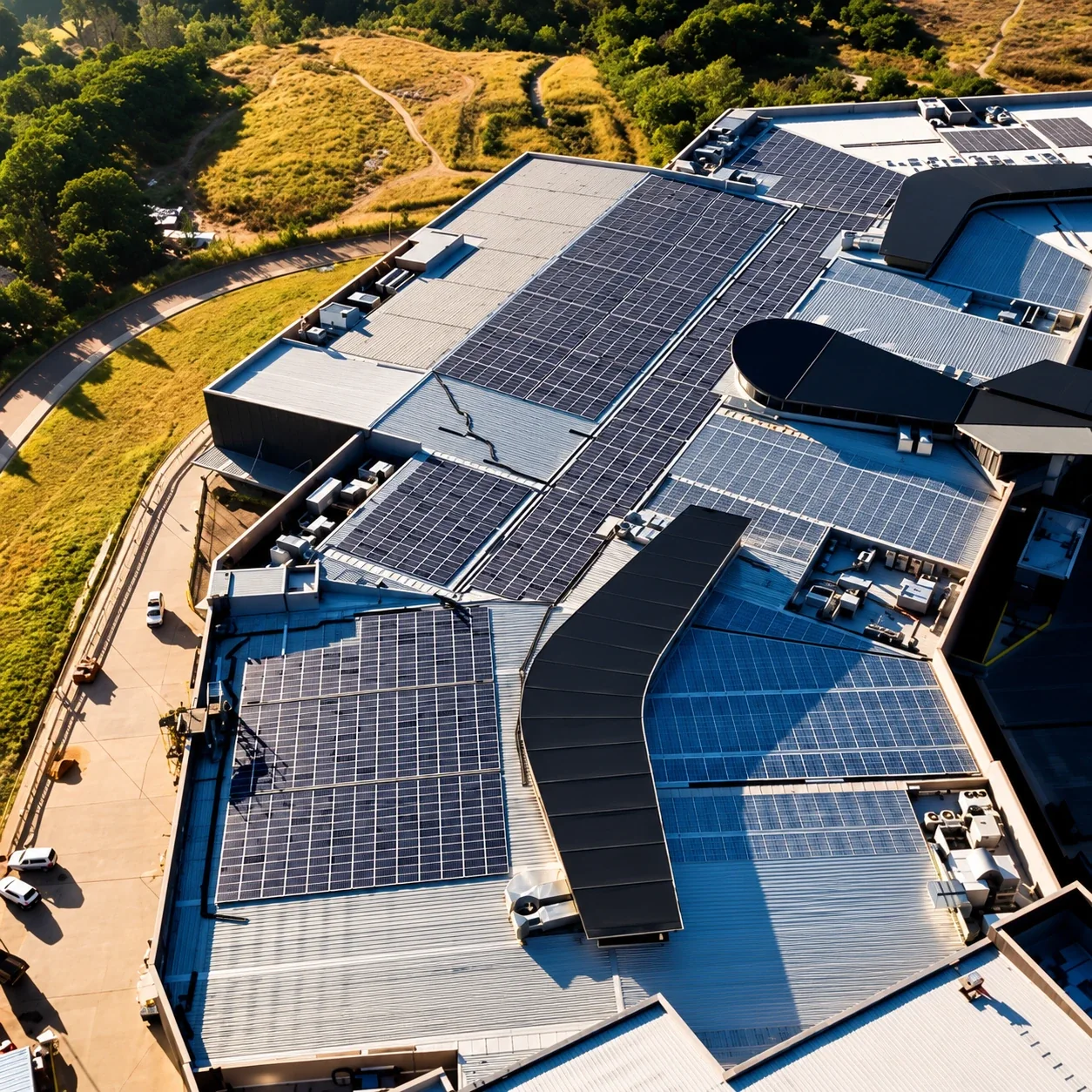 Powermode solar PV installation on a retail rooftop
