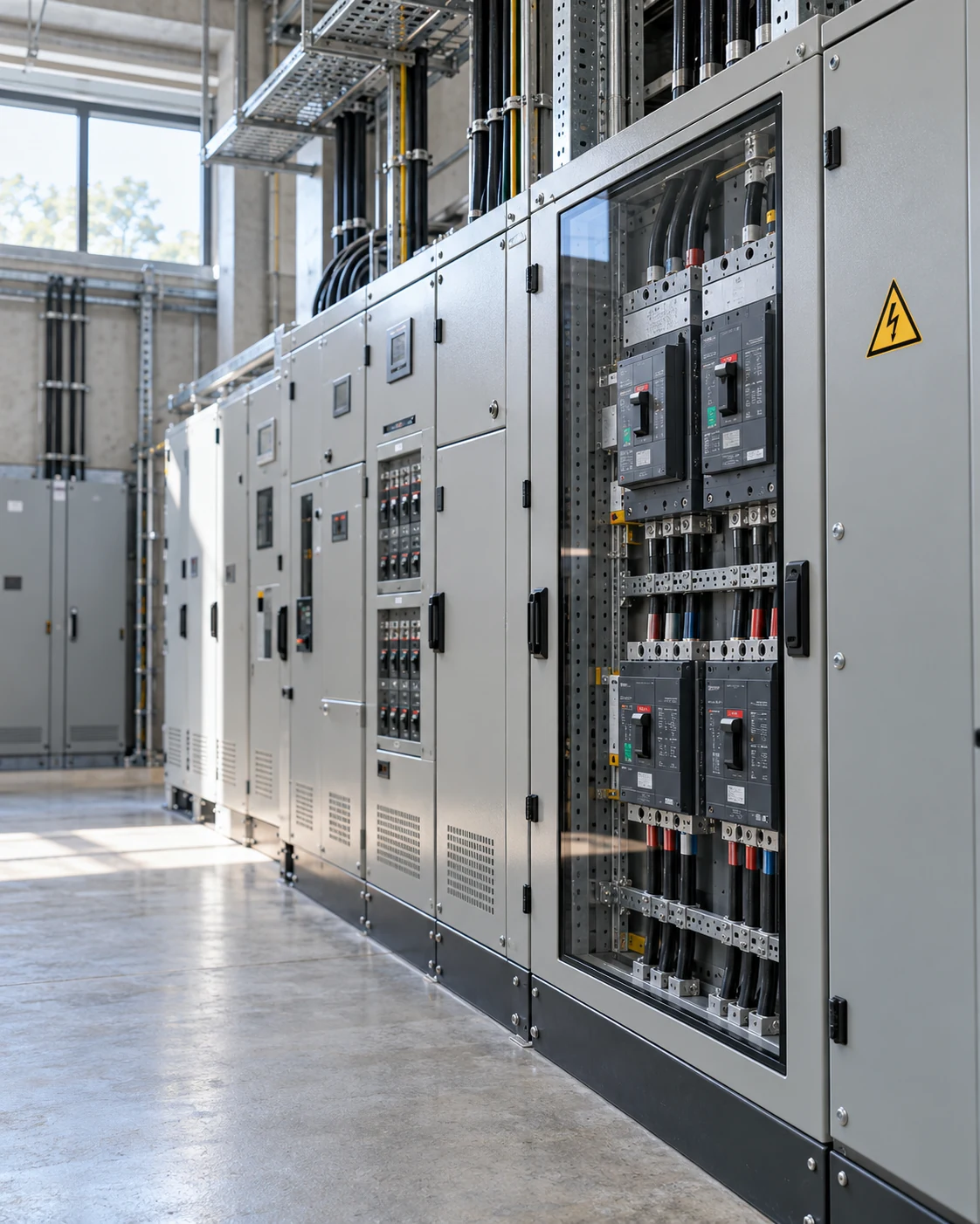 Commercial electrical switchgear and distribution panels