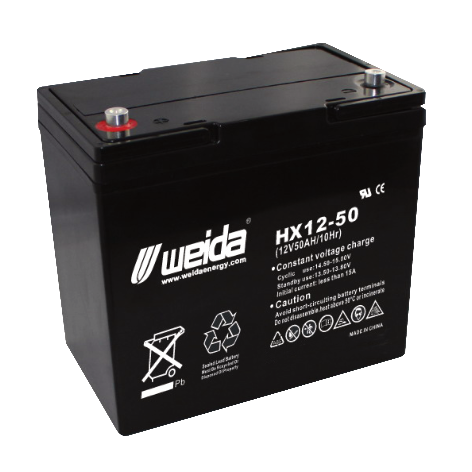 Weida HX12-50 50Ah 12V Sealed Lead Acid Battery